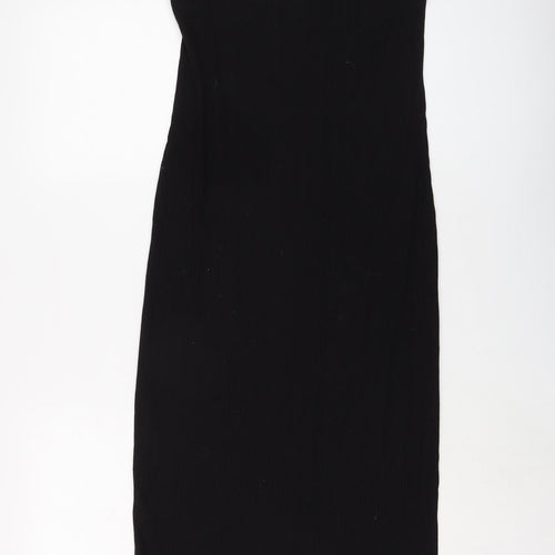 New Look Womens Black Polyester Bodycon Size 10 Round Neck Pullover
