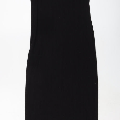 New Look Womens Black Polyester Bodycon Size 10 Round Neck Pullover