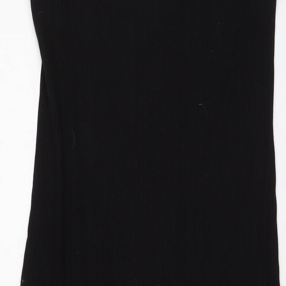 New Look Womens Black Polyester Bodycon Size 10 Round Neck Pullover