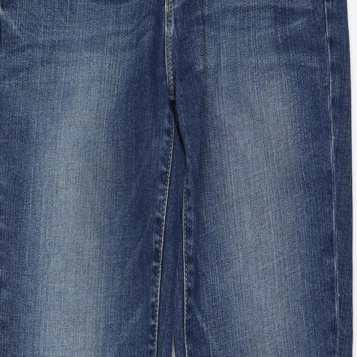 Gap Womens Blue Cotton Straight Jeans Size 27 in L30 in Regular Button