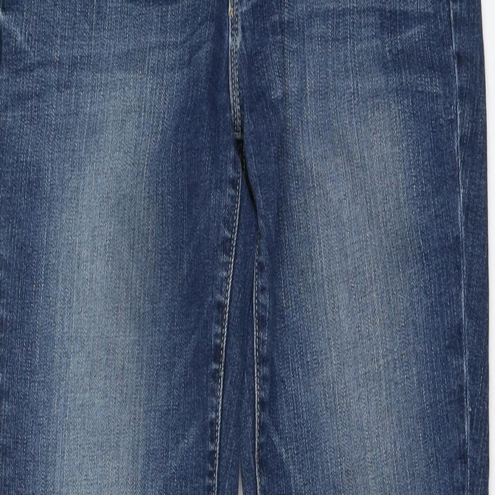 Gap Womens Blue Cotton Straight Jeans Size 27 in L30 in Regular Button