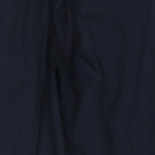 Classic Mens Blue Polyester Trousers Size 34 in L31 in Regular Button