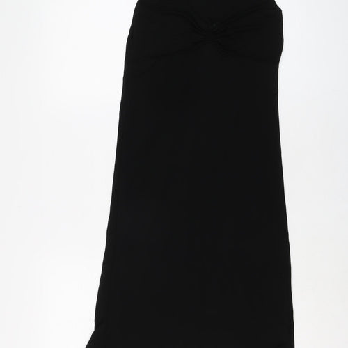 River Island Womens Black Acetate A-Line Size 10 V-Neck Pullover