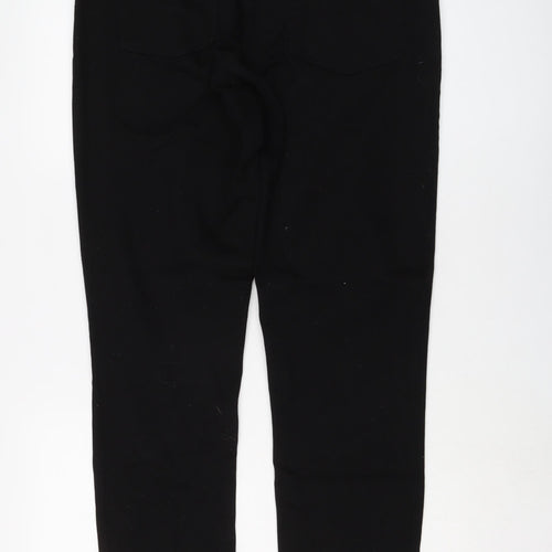 John Lewis Womens Black Cotton Straight Jeans Size 16 L29 in Regular Button
