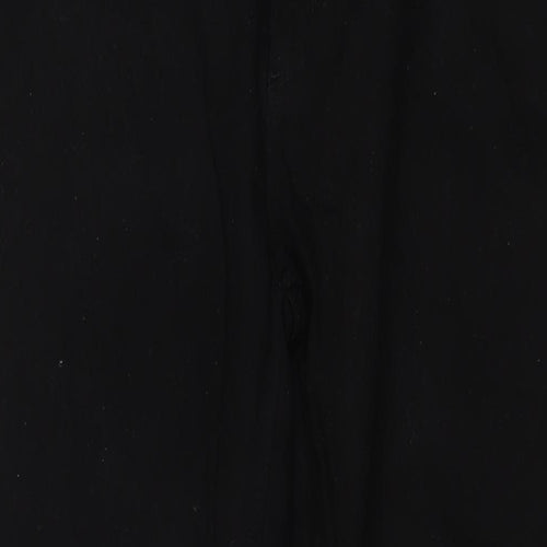 John Lewis Womens Black Cotton Straight Jeans Size 16 L29 in Regular Button