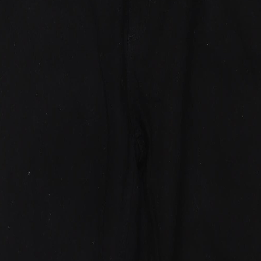 John Lewis Womens Black Cotton Straight Jeans Size 16 L29 in Regular Button