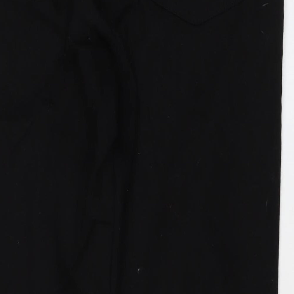 John Lewis Womens Black Cotton Straight Jeans Size 16 L29 in Regular Button