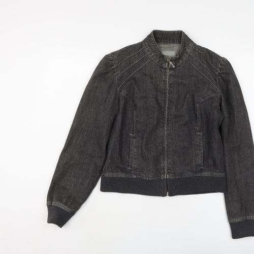 Per Una Womens Blue Jacket Size 14 Zip - Vintage