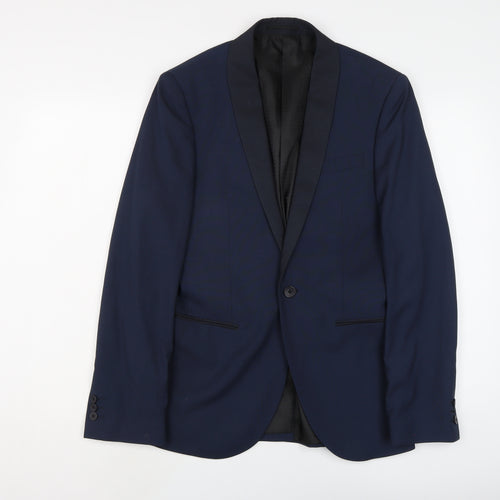 NEXT Mens Blue Polyester Jacket Suit Jacket Size 36 Regular