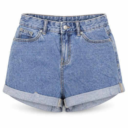 Denim & Co. Womens Blue Cotton Hot Pants Shorts Size 6 L3 in Regular Button