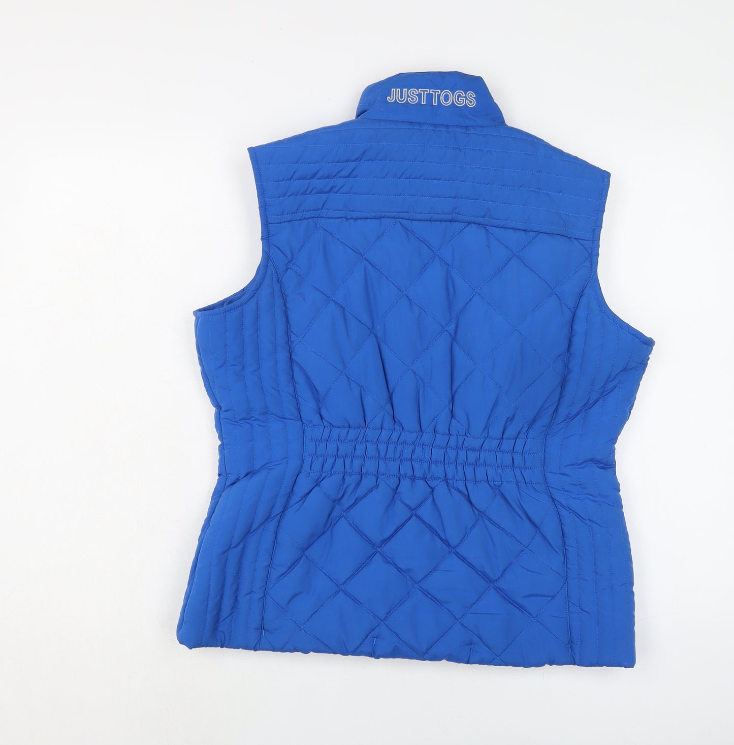 Just Togs Womens Blue Gilet Waistcoat Size 14 Zip