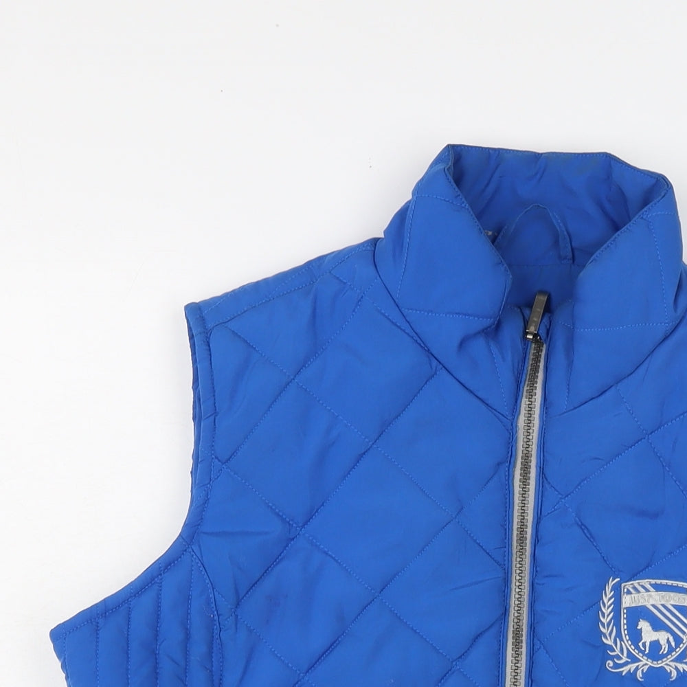 Just Togs Womens Blue Gilet Waistcoat Size 14 Zip