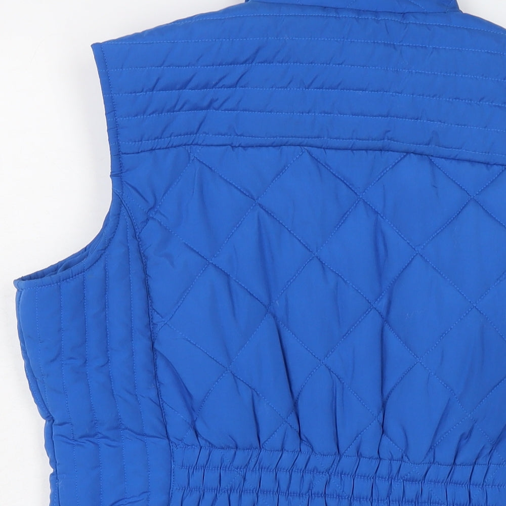 Just Togs Womens Blue Gilet Waistcoat Size 14 Zip