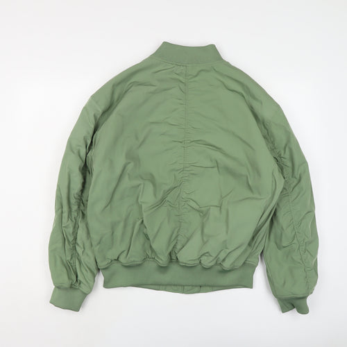 Marks and Spencer Womens Green Bomber Jacket Jacket Size 10 Zip