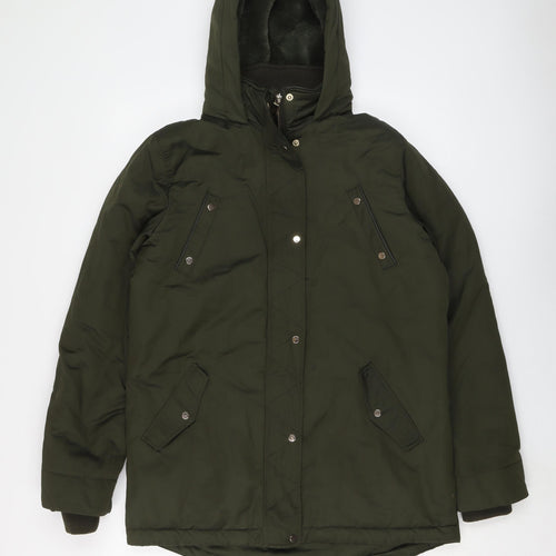 M&Co Girls Green Jacket Size 14 Years Zip