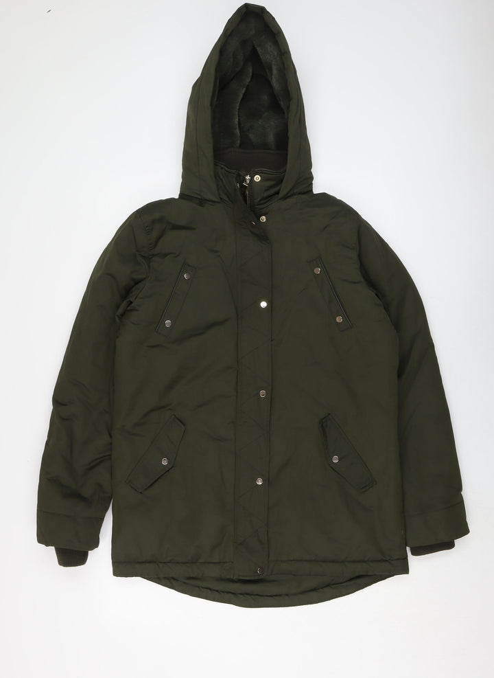 M&Co Girls Green Jacket Size 14 Years Zip