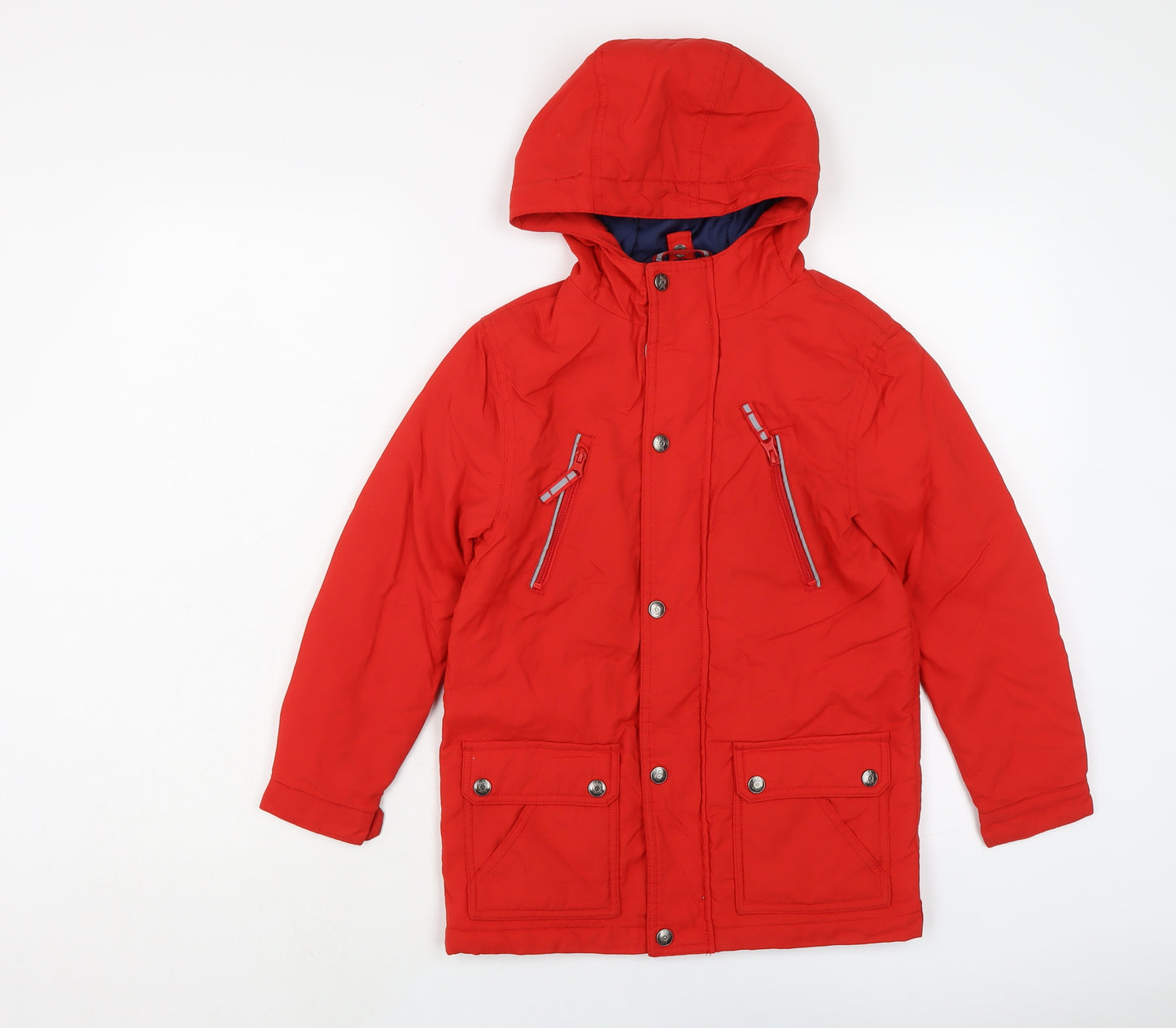 Boden Boys Red Jacket Size 7-8 Years Zip