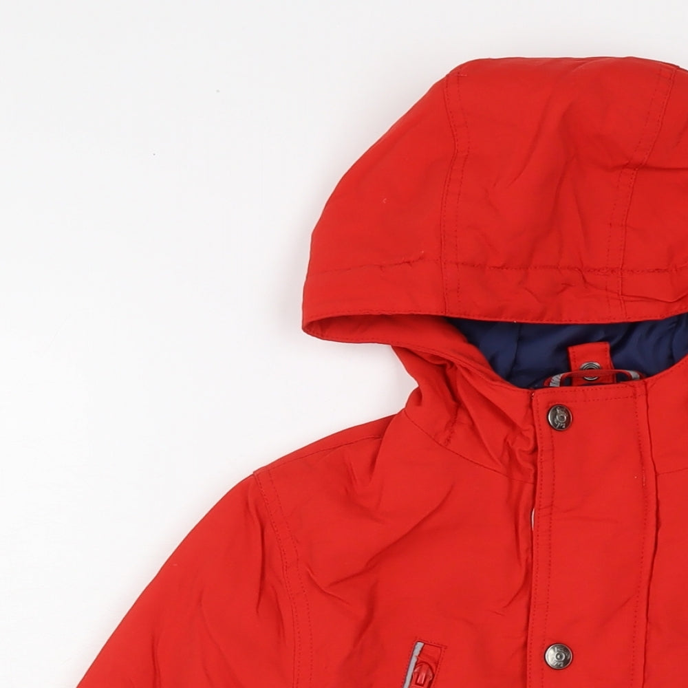 Boden Boys Red Jacket Size 7-8 Years Zip