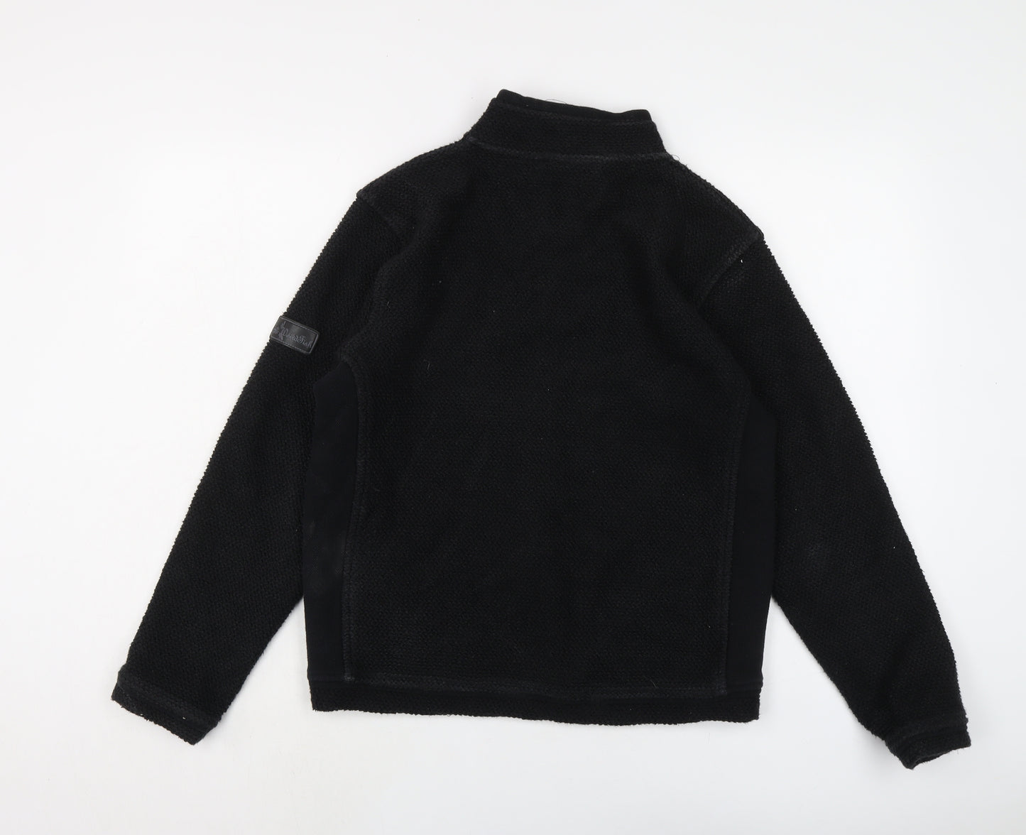 Weird Fish Womens Black Cotton Full Zip Sweatshirt Size L Zip