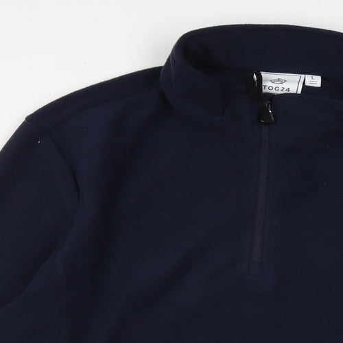 TOG24 Mens Blue Polyester Pullover Sweatshirt Size L