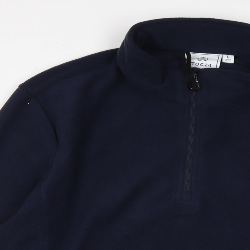TOG24 Mens Blue Polyester Pullover Sweatshirt Size L