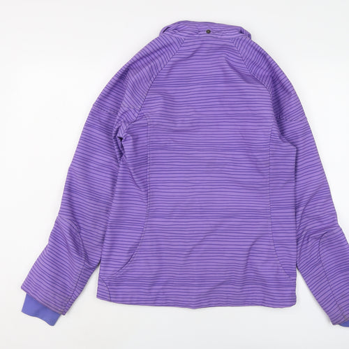 H&M Girls Purple Striped Jacket Size 14 Years Zip