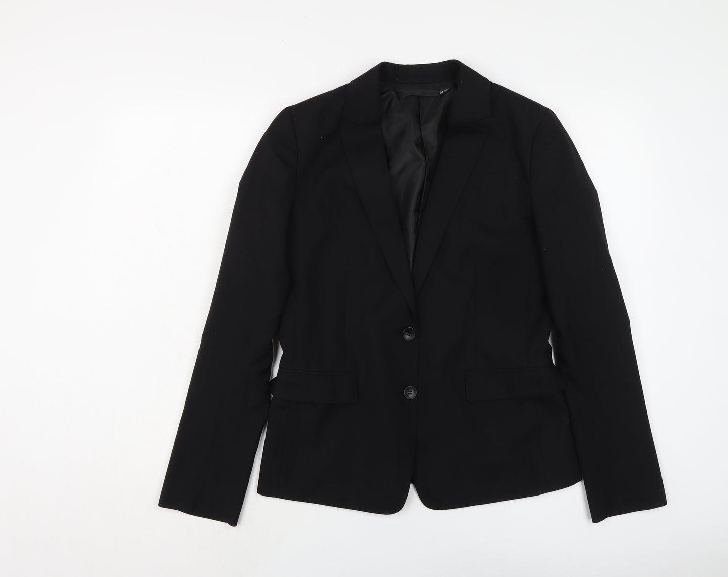 Uniqlo Womens Black Wool Jacket Suit Jacket Size M