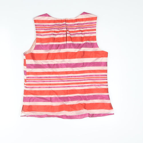 Principles Womens Multicoloured Striped Polyester Camisole Blouse Size 14 Round Neck