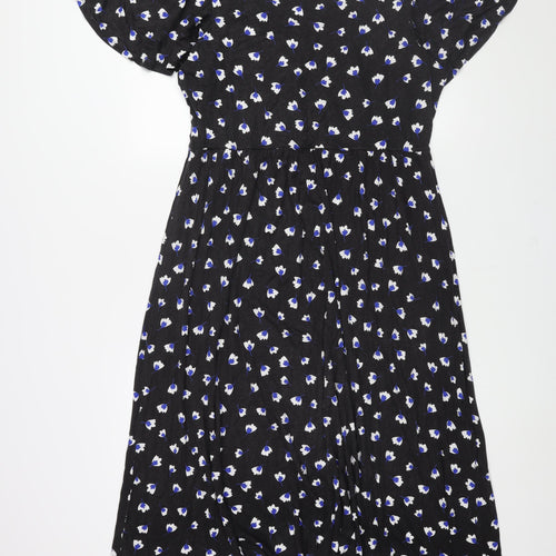 Roman Womens Grey Geometric Viscose Maxi Size 18 V-Neck Pullover - Button Detail
