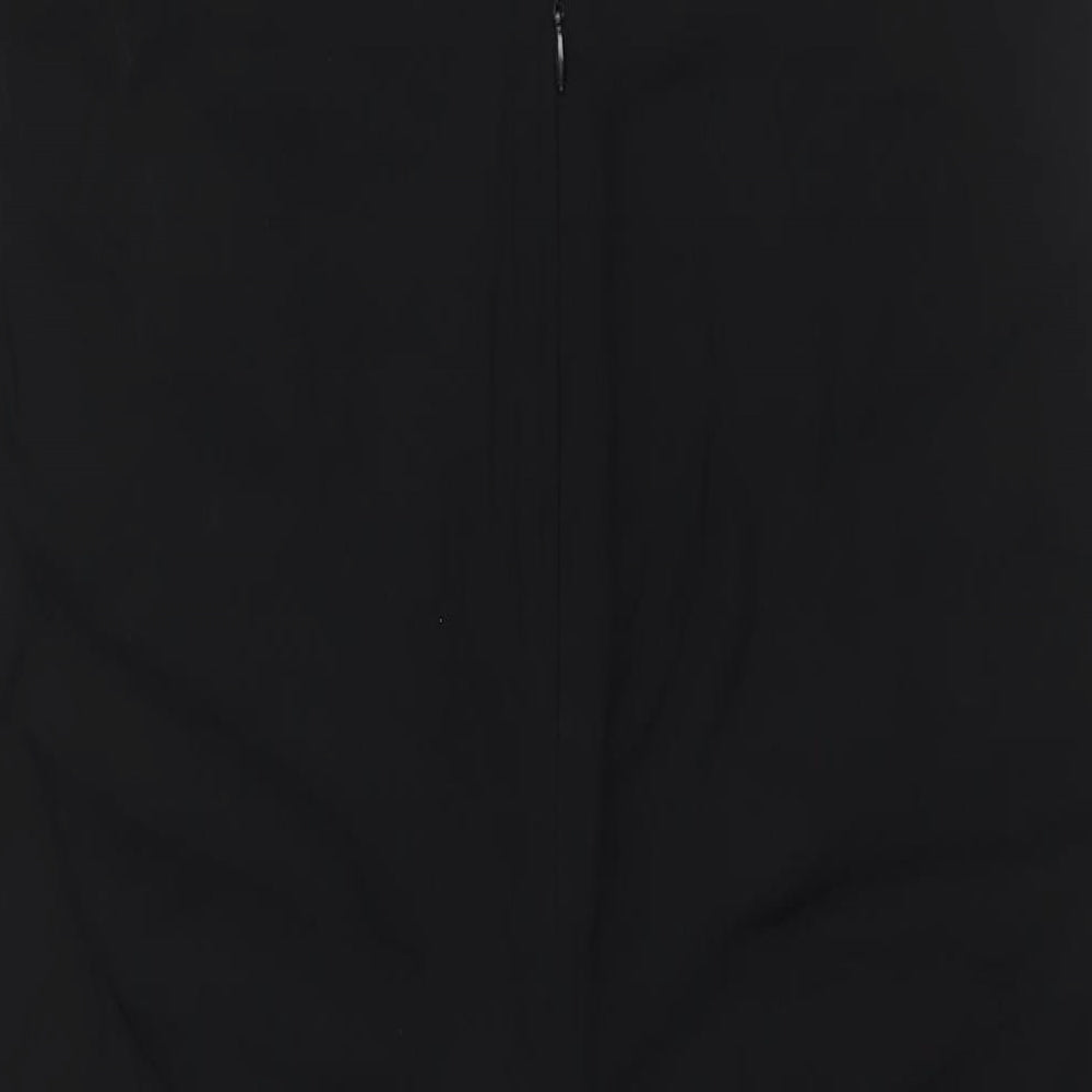 French Connection Womens Black Vinyl Jumpsuit One-Piece Size 14 L29 in Zip