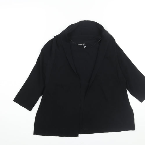 Roman Womens Black V-Neck Viscose Cardigan Jumper Size 14