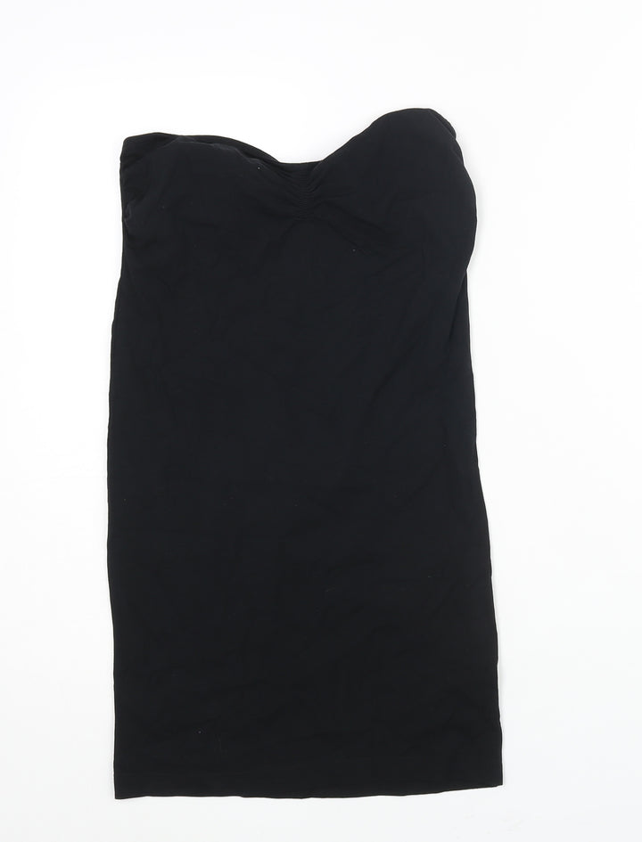 Miss Selfridge Womens Black Cotton Mini Size 14 Sweetheart Pullover