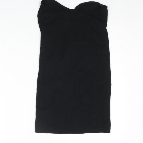 Miss Selfridge Womens Black Cotton Mini Size 14 Sweetheart Pullover