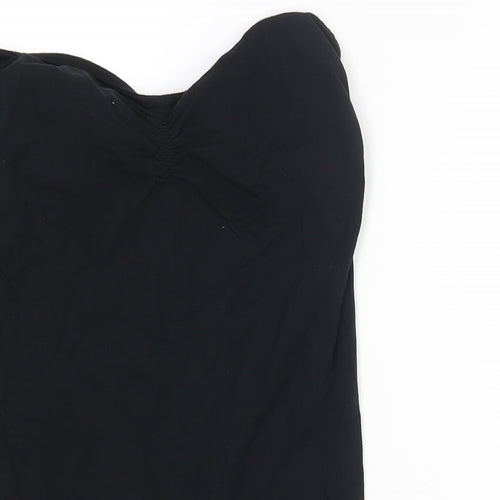 Miss Selfridge Womens Black Cotton Mini Size 14 Sweetheart Pullover