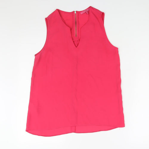 NEXT Womens Pink Polyester Camisole Blouse Size 10 V-Neck