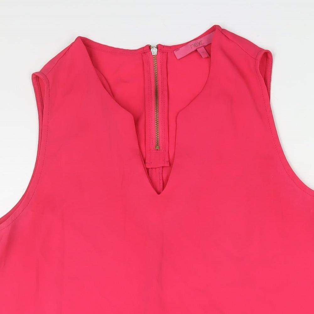 NEXT Womens Pink Polyester Camisole Blouse Size 10 V-Neck