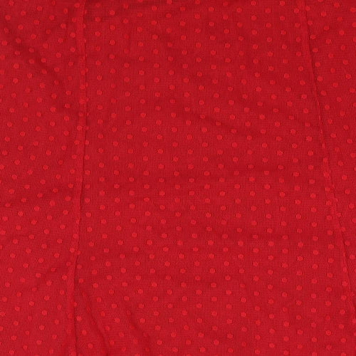Renaissance Womens Red Polka Dot Polyester A-Line Skirt Size 24