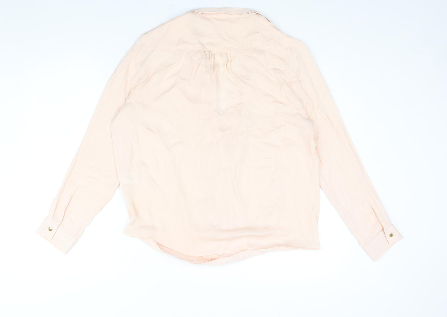 ba&sh Womens Pink Polyester Basic Blouse Size 10 V-Neck