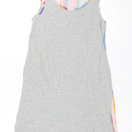 Uniqlo Womens Multicoloured Cotton Tank Dress Size S Scoop Neck Pullover - Stripe Back Print