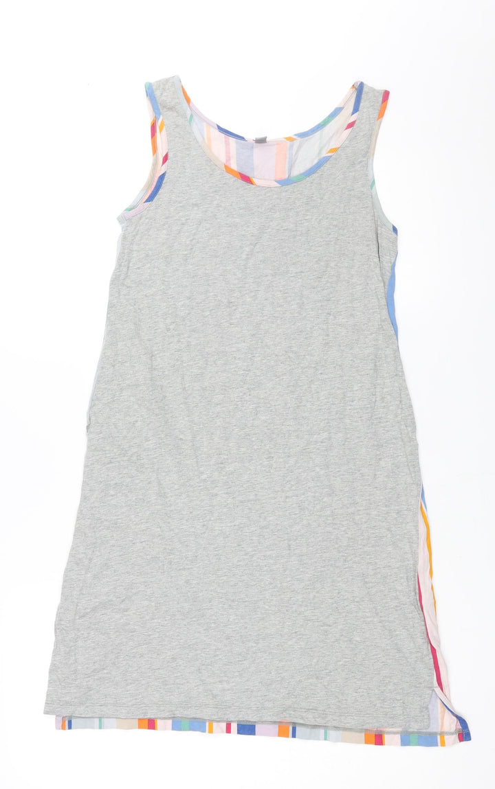 Uniqlo Womens Multicoloured Cotton Tank Dress Size S Scoop Neck Pullover - Stripe Back Print