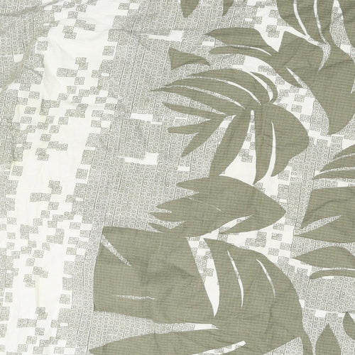 Fat Face Womens Green Geometric Cotton A-Line Skirt Size 8 Zip - Leaf Print