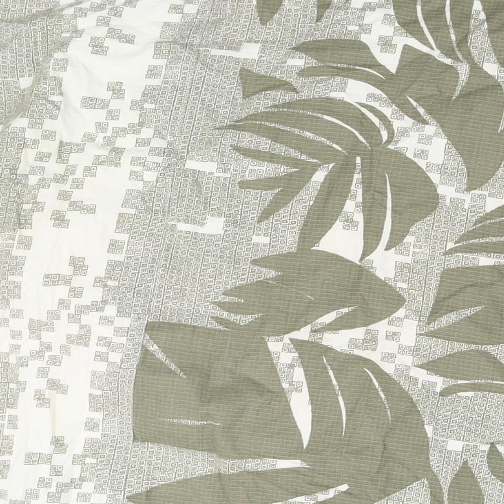Fat Face Womens Green Geometric Cotton A-Line Skirt Size 8 Zip - Leaf Print