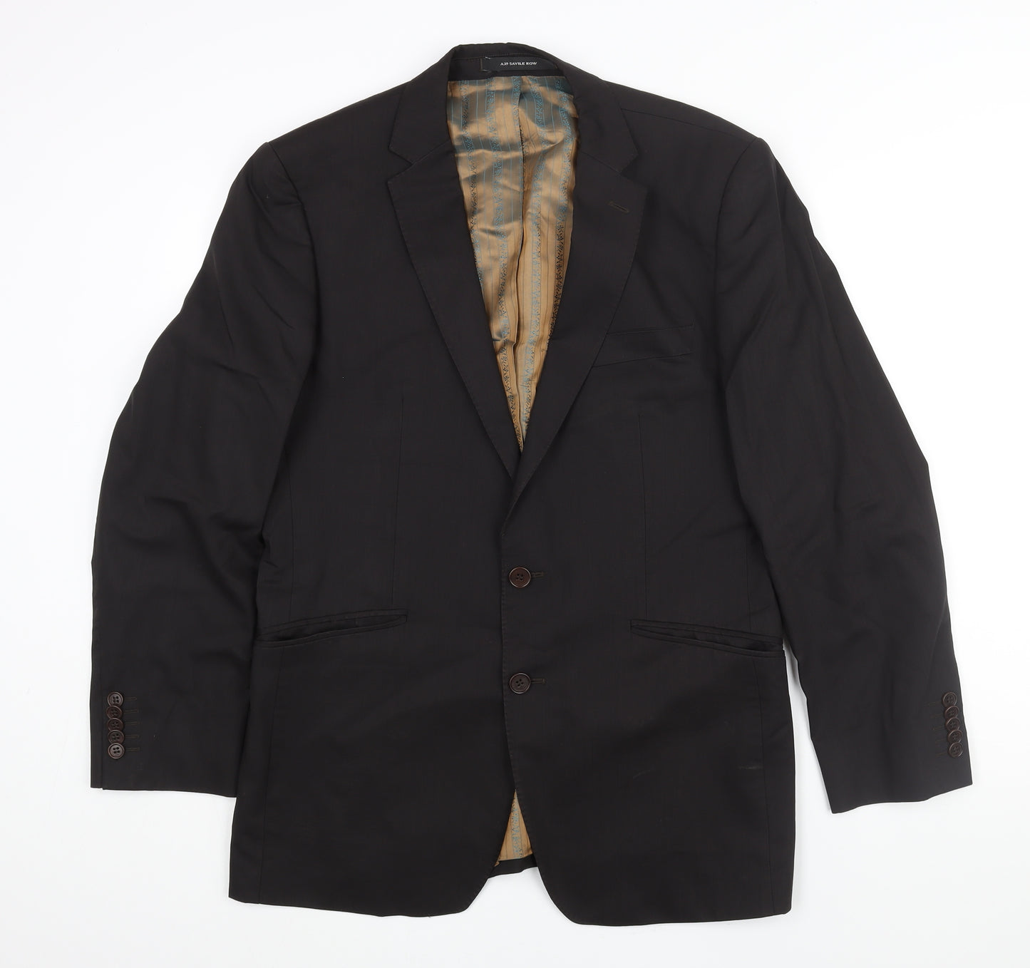 A39 Saville Row Mens Brown Wool Jacket Suit Jacket Size 38 Regular