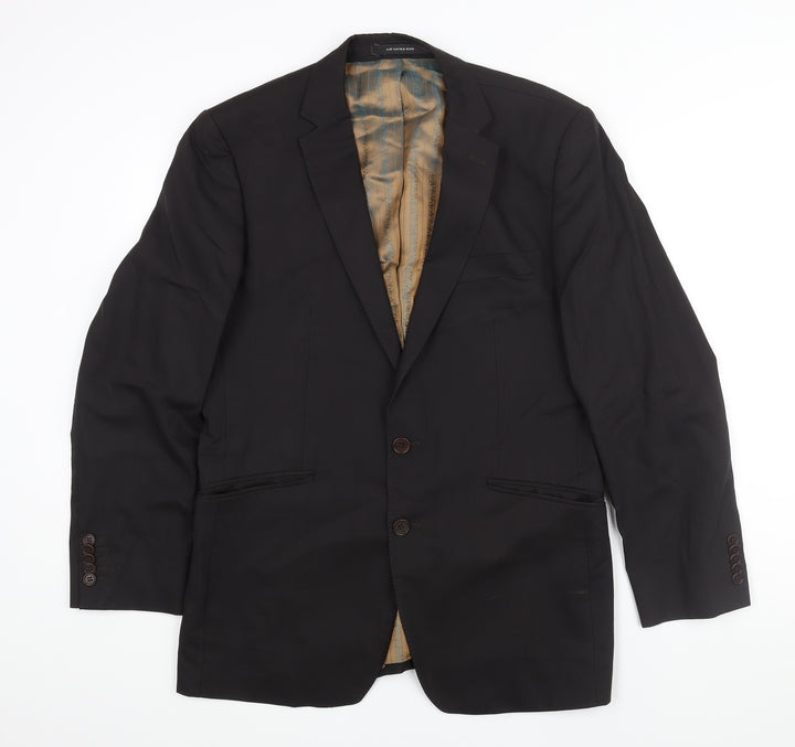 A39 Saville Row Mens Brown Wool Jacket Suit Jacket Size 38 Regular