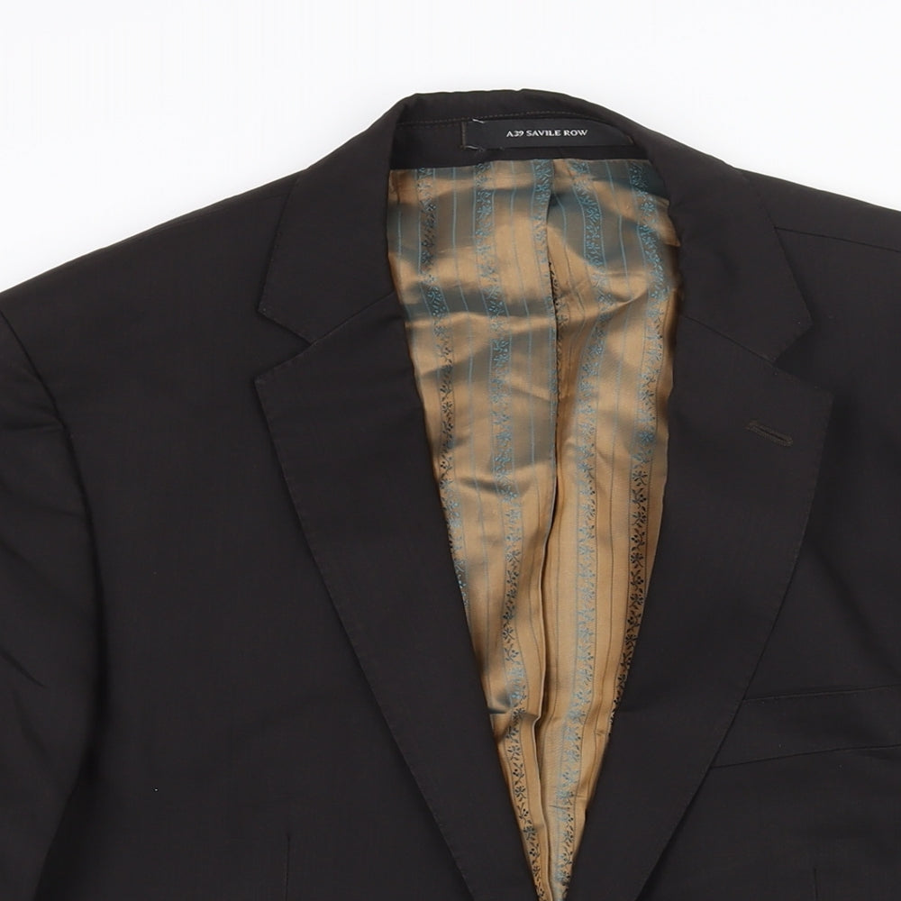 A39 Saville Row Mens Brown Wool Jacket Suit Jacket Size 38 Regular