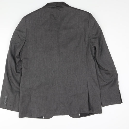 New Look Mens Grey Polyester Jacket Suit Jacket Size 42 Regular