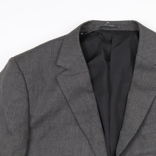 New Look Mens Grey Polyester Jacket Suit Jacket Size 42 Regular