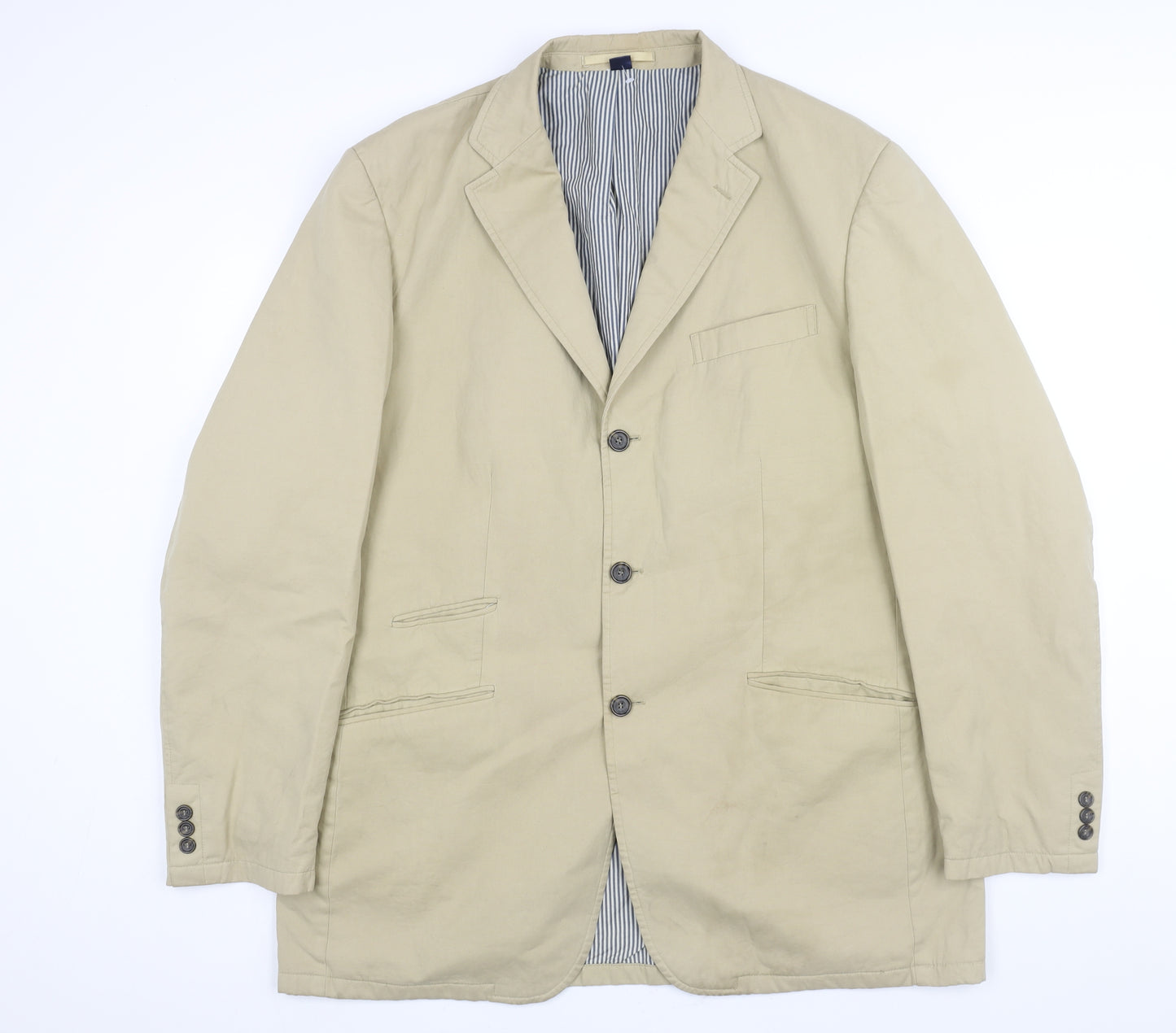 Boden Mens Beige Jacket Blazer Size 44 Button