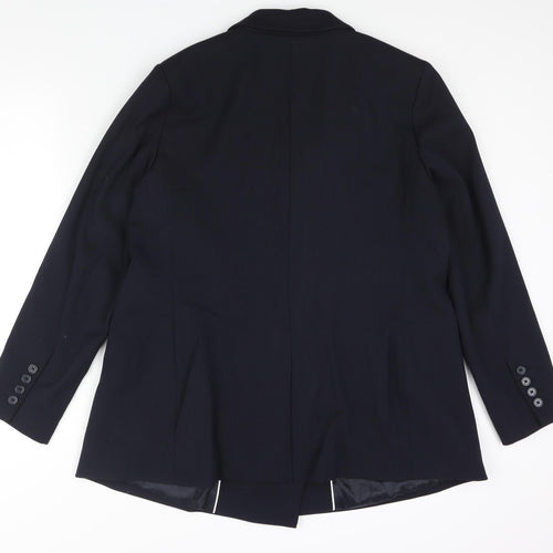 Marks and Spencer Womens Blue Polyester Jacket Blazer Size 18