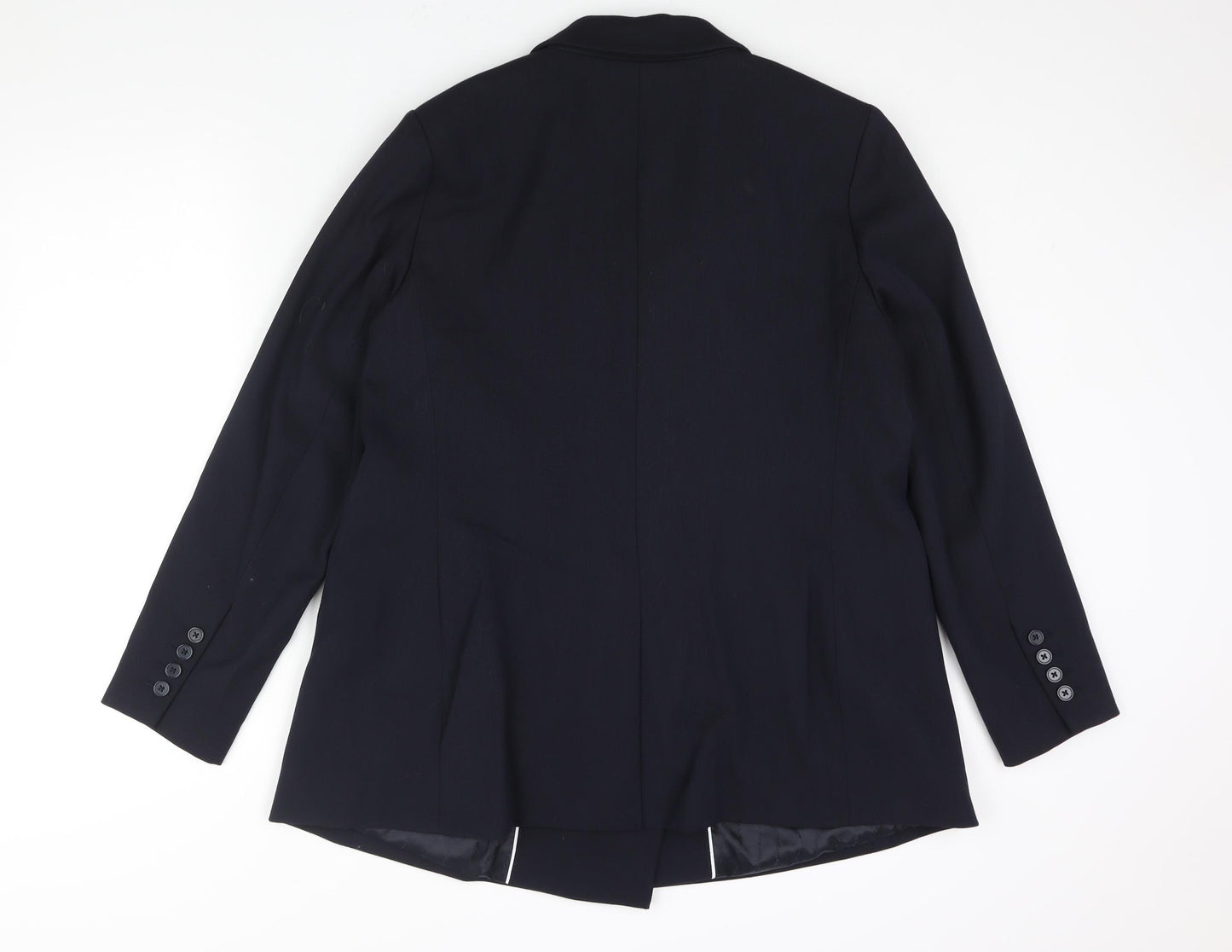 Marks and Spencer Womens Blue Polyester Jacket Blazer Size 18